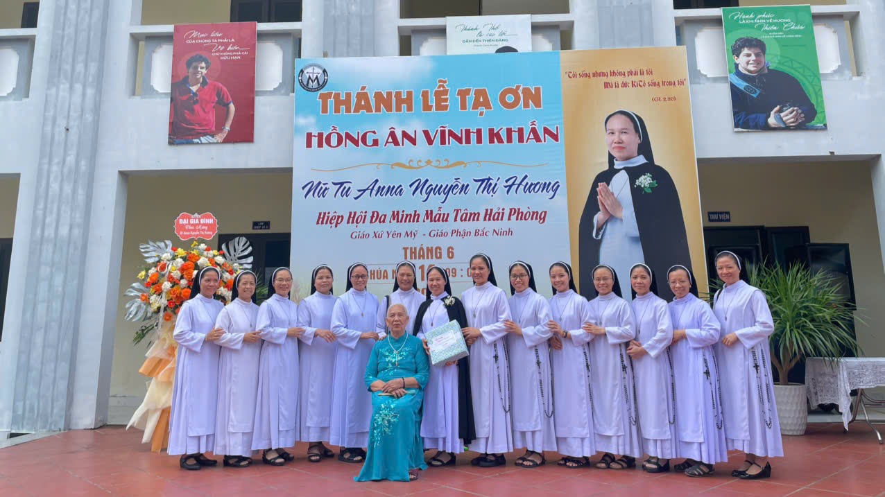 HH Đa Minh Mẫu Tâm Hải Phòng: Thánh lễ tạ ơn mừng Hồng ân vĩnh khấn của sơ Anna Nguyễn Thị Hương